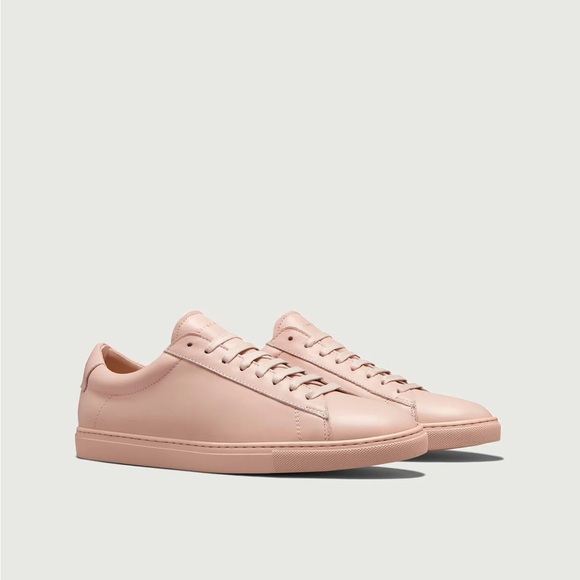 Men's Pink Leather Sneakers